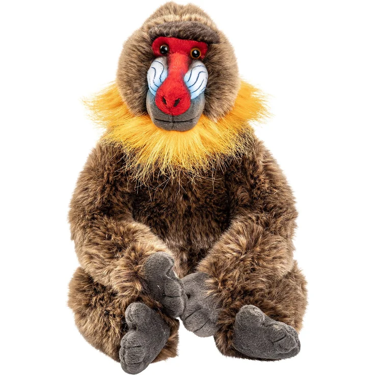 Uni-Toys - Mandrill mit Klettverschluss an den Händen - 29 cm (Höhe) - Plüsch-AFFE - Plüschtier, Kuscheltier – Bild 1