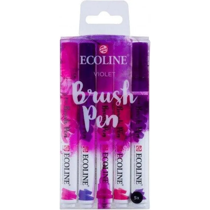 Ecoline | Set mit 5 Brush Pens Violett