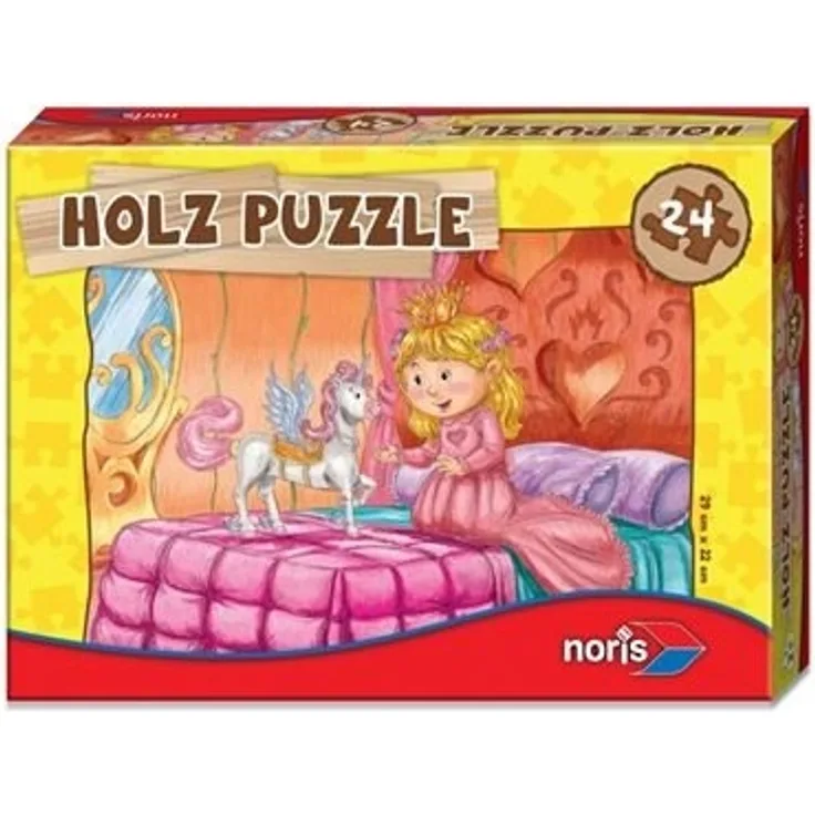 noris 606031291 - Holzpuzzle Prinzessin, 24-teilig