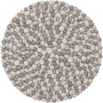 myfelt 'Ernie' Filzkugelteppich 50 cm grau