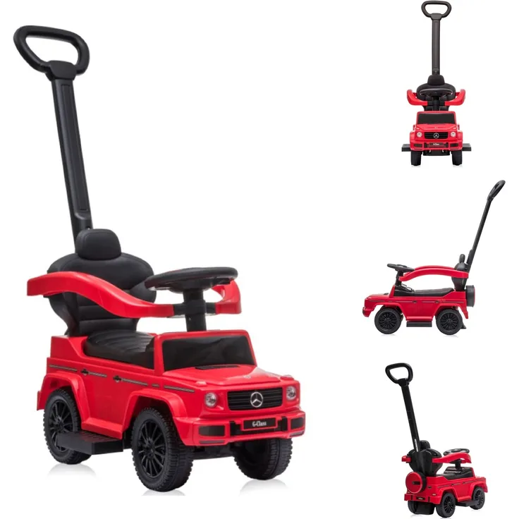Lorelli Kinder Rutschauto Mercedes Benz G350 Schubstange Musikfunktion Staufach rot