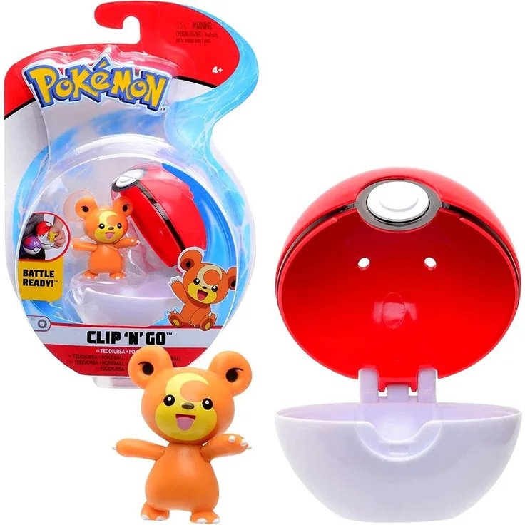 Spielfigur mit Pokeball zur Auswahl | Pokemon | Clip N Go | Action-Figuren, Spielfigur:Teddiursa