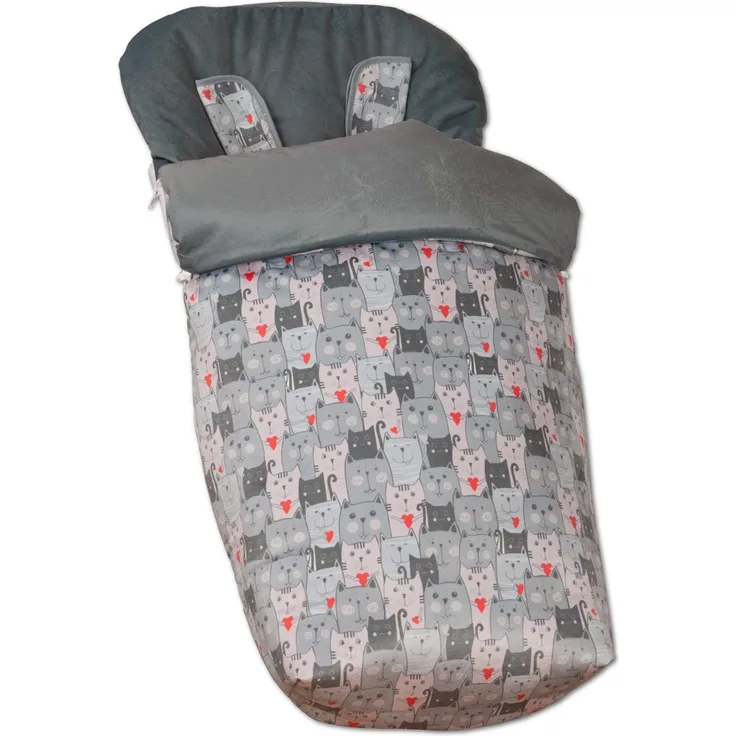 Babyline Gatitos Fußsack mit Handschuhen, Unisex