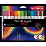 Premium-Filzstift mit Pinselspitze für variable Strichstärken - STABILO Pen 68 brush - ARTY - 30er Pack - mit 30 verschiedenen Farben - Preisvergleich