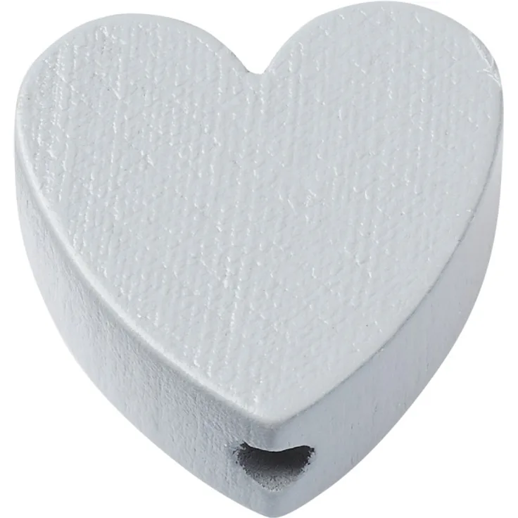 Schnulli-Herz, 20 x 20 x 8 mm, DL 3 mm, grau, Btl. 4 St.