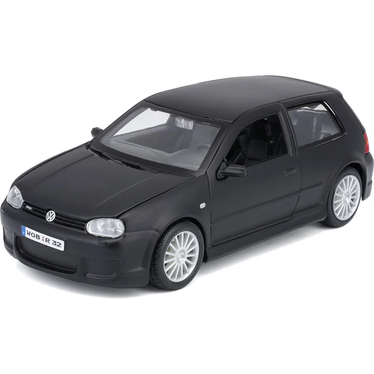 Maisto VW Golf R32: Modellauto im Maßstab 1:24, Türen beweglich, 20 cm, matt schwarz (531290M) – Bild 1