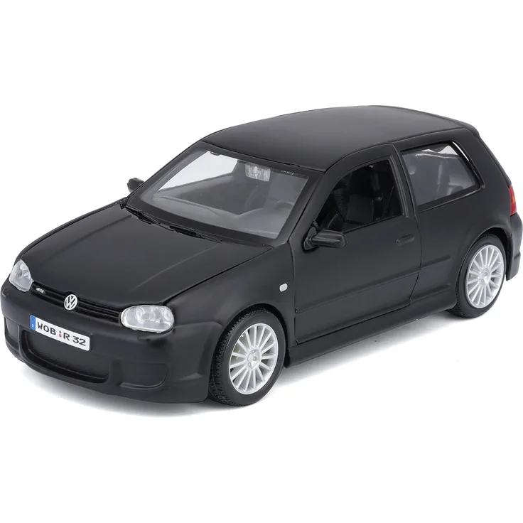 Maisto VW Golf R32: Modellauto im Maßstab 1:24, Türen beweglich, 20 cm, matt schwarz (531290M)