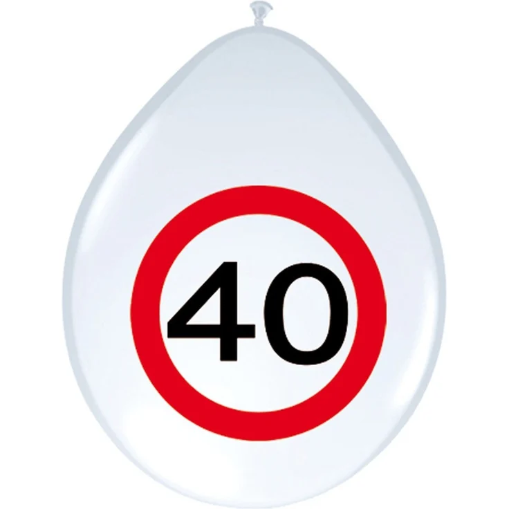 8 Stück Luftballons Verkehrsschild 40 – Bild 1