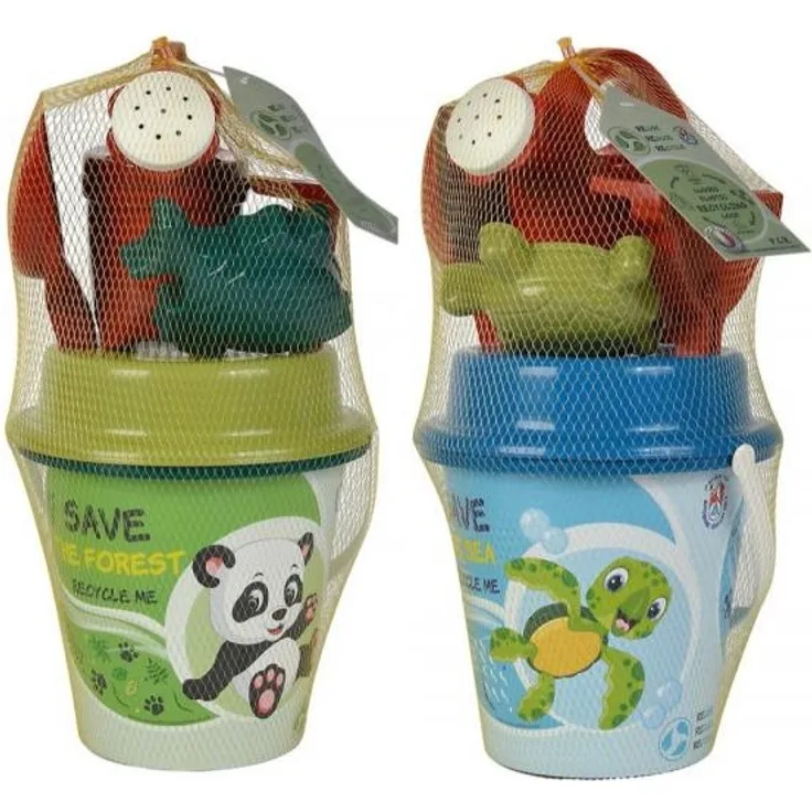 Simba Outdoor Spielzeug Sand & Strand Eimergarnitur recycelt 107114566, 1x Set, zufällige Auswahl