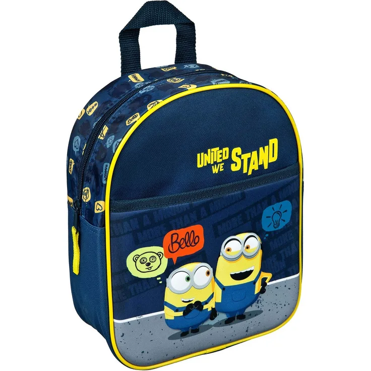 Undercover MNIO7150 - Kinderrucksack Minions mit 3D Effekt, Hauptfach, Steckfach vorn, Reißverschluß und höhenverstellbaren, gepolsterten Schultergurten, für Schule, Freizeit und auf Reisen