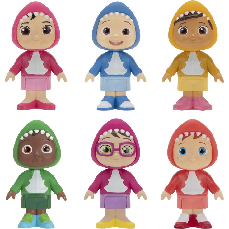 CoComelon 6 Figure Pack (Family & Friends) (Shark Theme) CMW0046