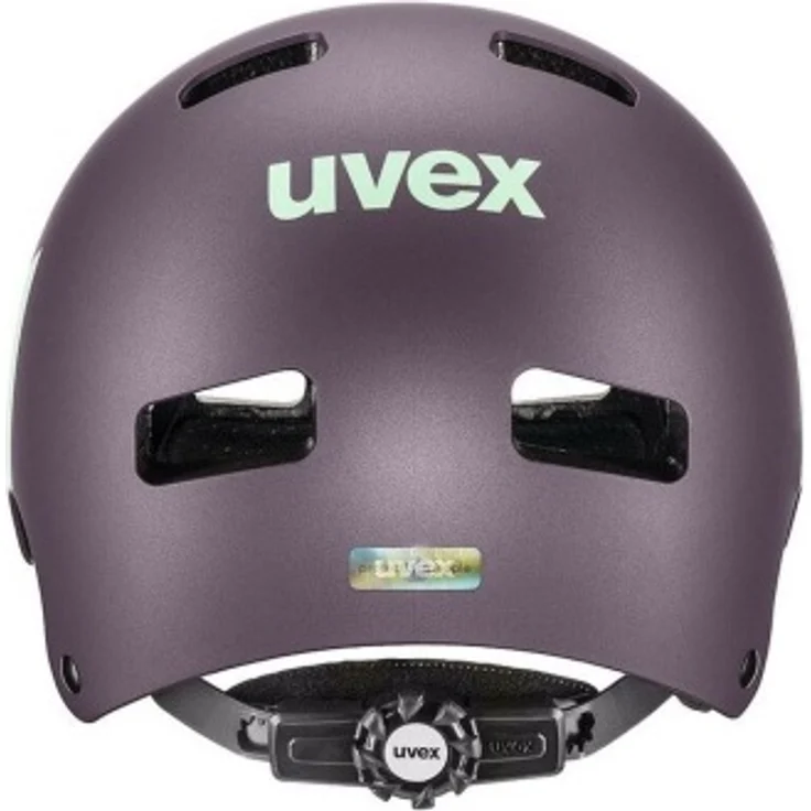 Uvex Kinder Fahrradhelm KID 2 CC plum-mint : 55-58 – Bild 3