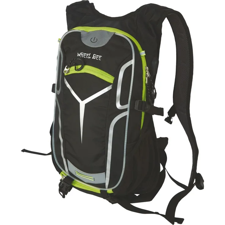 LED-Fahrrad Rucksack Stelvio - Black