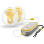 Medela Freestyle Hands-Free Milchpumpe |, tragbare und diskrete elektrische Doppelmilchpumpe mit App-Konnektivität, Yellow