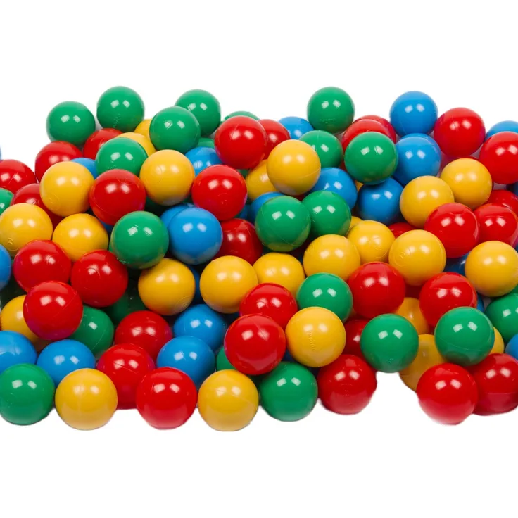 MISIOO Bälle für Bällebad 500 stück - Mehrfarbig Bällebad Bälle - Bälle Ø 6 cm - Plastikbälle hergestellt aus 100% LDPE - Spielzeug Baby - Rot/ Grün/ Blau/ Gelb