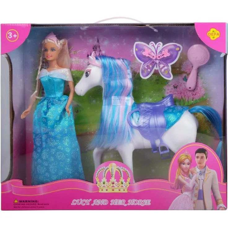 Toytoytoy Spielpuppe Prinzessin & Einhorn 29cm 8209