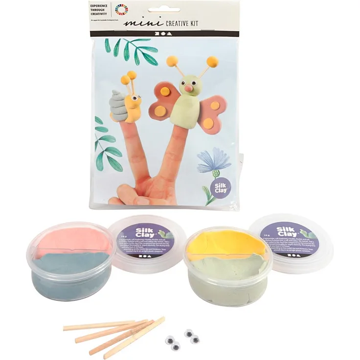 Silk Clay Mini-Kreativ-Set, Fingerpuppen, 1 Set