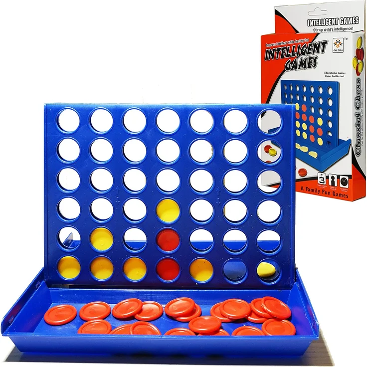 VingaHouse Vier gewinnt, Kinder Brettspiel,4 in Einer Reihe Reihe Vertikales Brettspiel, Strategiespiel für 2 Spieler,Pädagogische Spielzeuggeschenke für Kinder geeignet（groß） – Bild 1