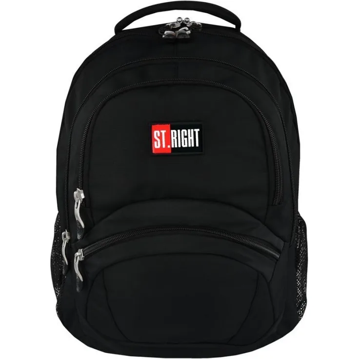 Schulrucksack Rucksack für Schule in Schwarz - Schwarzer Rucksack - 26 Liter