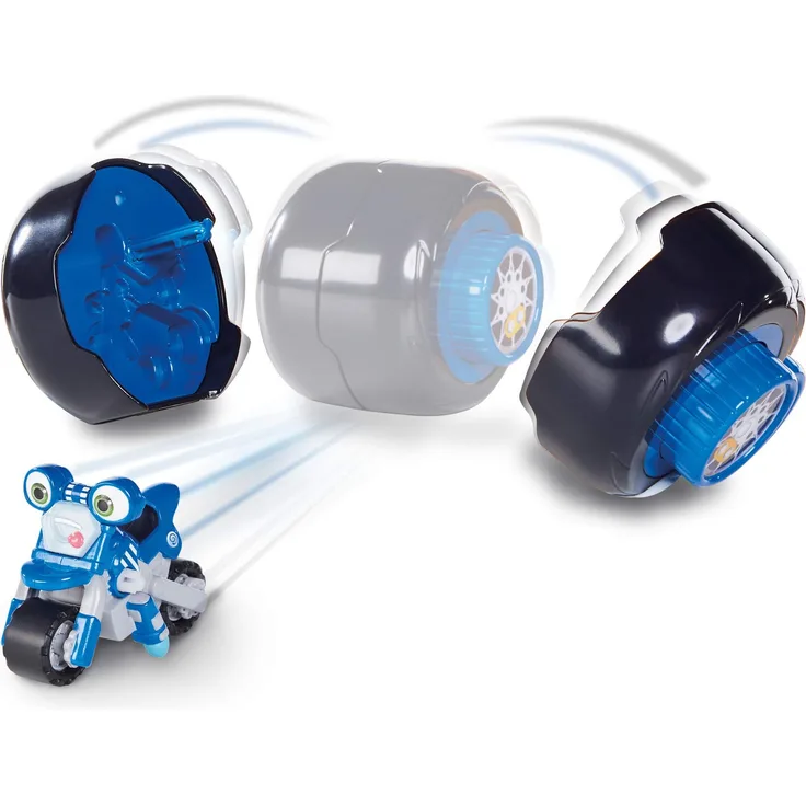 Ricky Zoom Loop Wind und Launch, Motorradwerfer für Zusätzliche Geschwindigkeit, Enthält 7,6 cm Actionfiguren, Freistehendes Kindermotorradspielzeug für Jungen und Mädchen ab 3 Jahren
