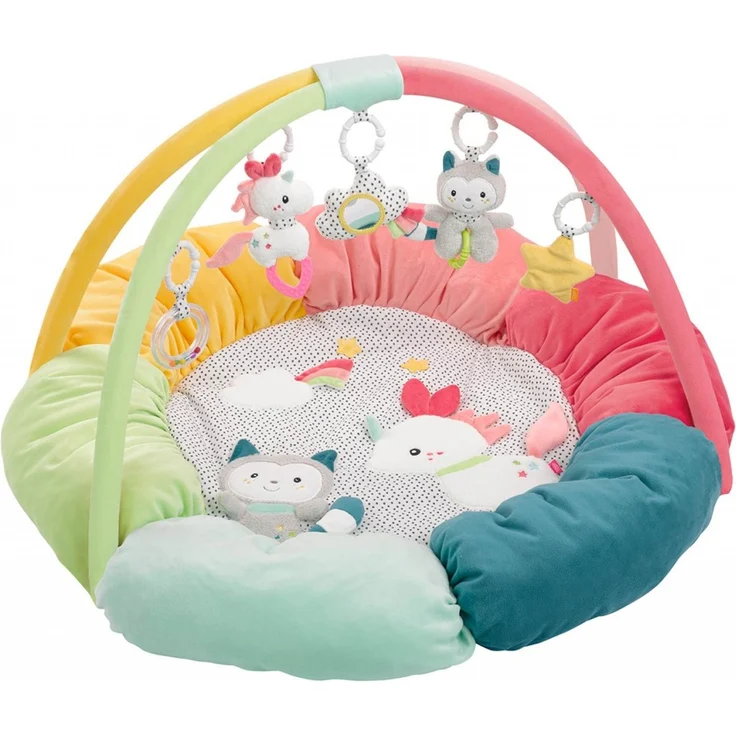 Fehn 'Aiko & Yuki' 3D-Activity 2in1 Krabbelecke inkl. Spielbogen und Nestchen – Bild 1