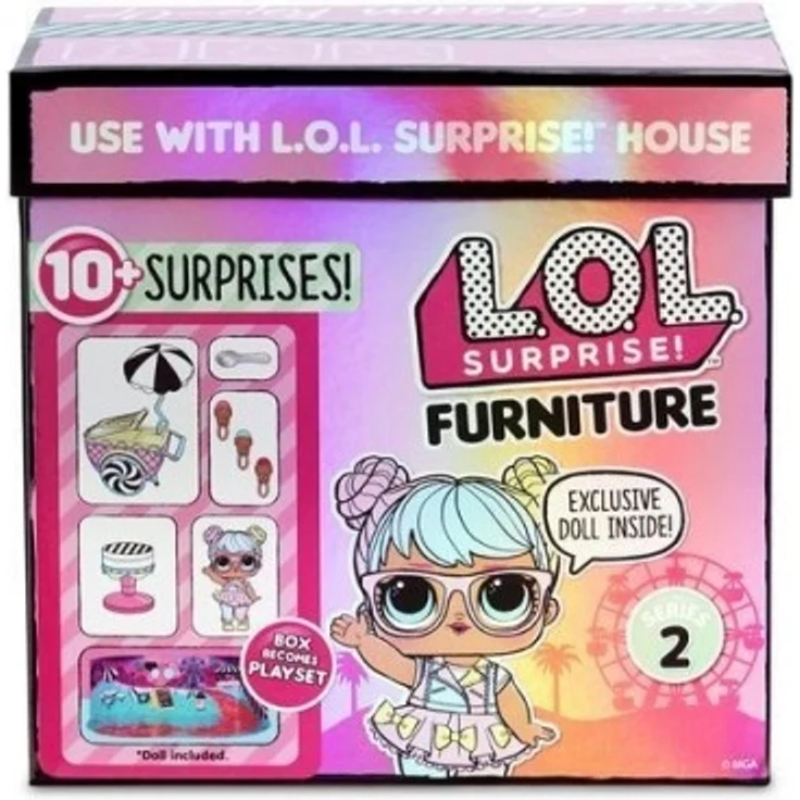 L.O.L. Surprise! 564911E7C Furniture - Puppenmöbel und Sammelfigur mit Zubehör Ice Cream Pop-Up mit Bon Bon, 10 Überraschungen – Bild 2