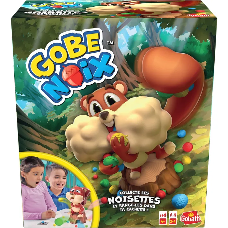 Goliath - Gobe Noix – Gesellschaftsspiel für Kinder – hilft dem Eichhörnchen, Haselnüsse zu sammeln – Schnellspiel – zum Spielen mit Familie oder Freunden – ab 4 Jahren