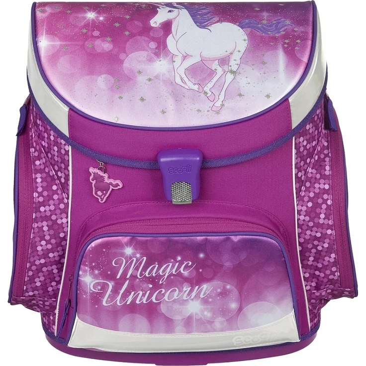 Mädchen Schulranzen 1. Klasse Scooli Campus Fit MAGIC UNICORN 10-teilges Set mit Sporttasche und Einhorn Schultüte 85cm – Bild 2