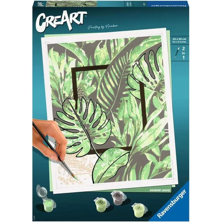 Ravensburger 20272 - CreArt Malen nach Zahlen, Calming Leaves, Malset