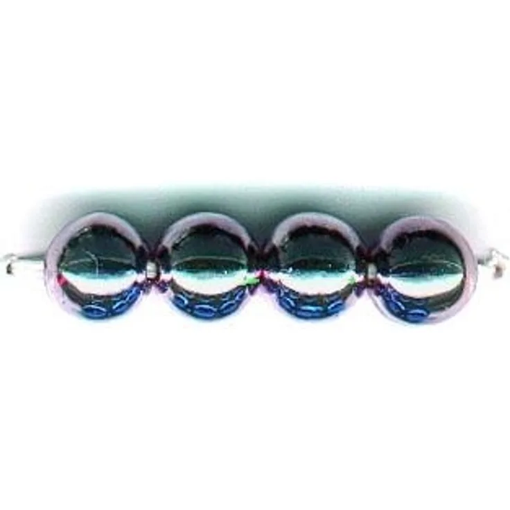 Metallic-Glorex Perle 10 mm 10 Stück, silberfarben