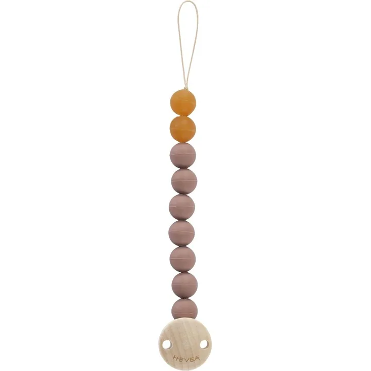 HEVEA Schnullerhalter I BPA-frei und plastikfrei I Umweltfreundlich (Tan beige)