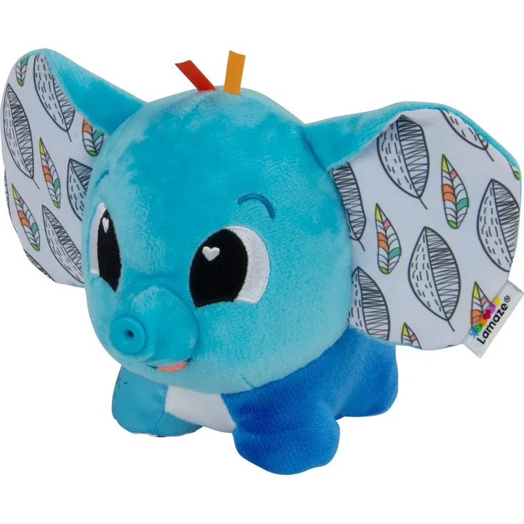 Lamaze Puffaboo Elefant, Babyspielzeug für Neugeborene, sensorisches Spielzeug für Babys, Geschenk für frischgebackene Eltern, Entwicklungsspielzeug für Jungen und Mädchen ab 3 Monaten, L27467