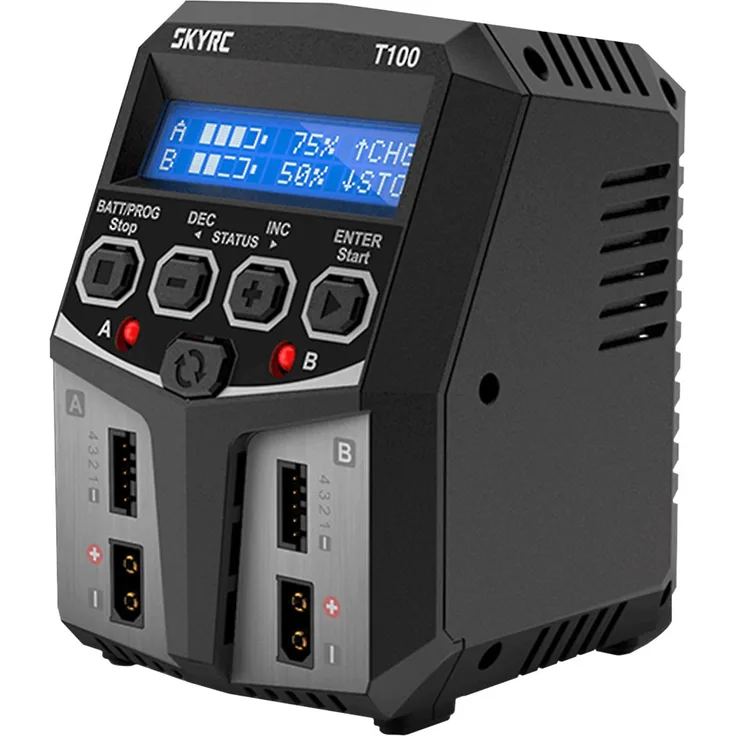 SkyRC T100 AC Ladegerät LiPo 2-4s 5A 2x50W