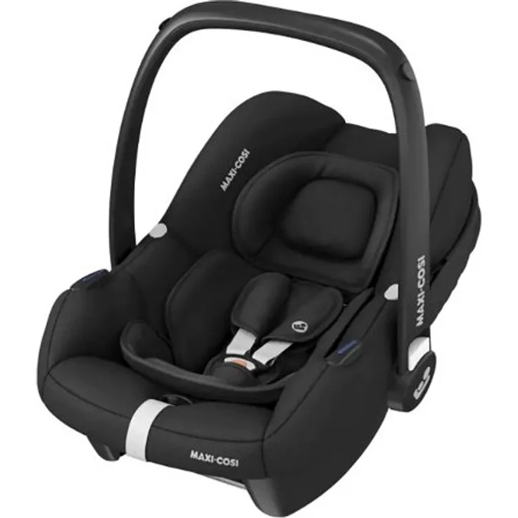 Maxi-Cosi 'CabrioFix i-Size', Federleichte i-Size Babyschale, Gruppe 0+ Kindersitz inkl. Sonnenverdeck und Neugeborenen Einlage, nutzbar ab ca. 40 bis 75 cm, ca. 0-12 kg, Essential Black – Bild 1