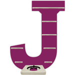 Farbklecks Collection Regal für Toniebox und Tonie-Figuren, Alphabet J, beere