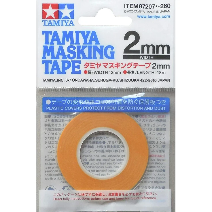 TAMIYA 87207 300087207 Masking Tape 2 mm/18m, Modellbau, Zubehör