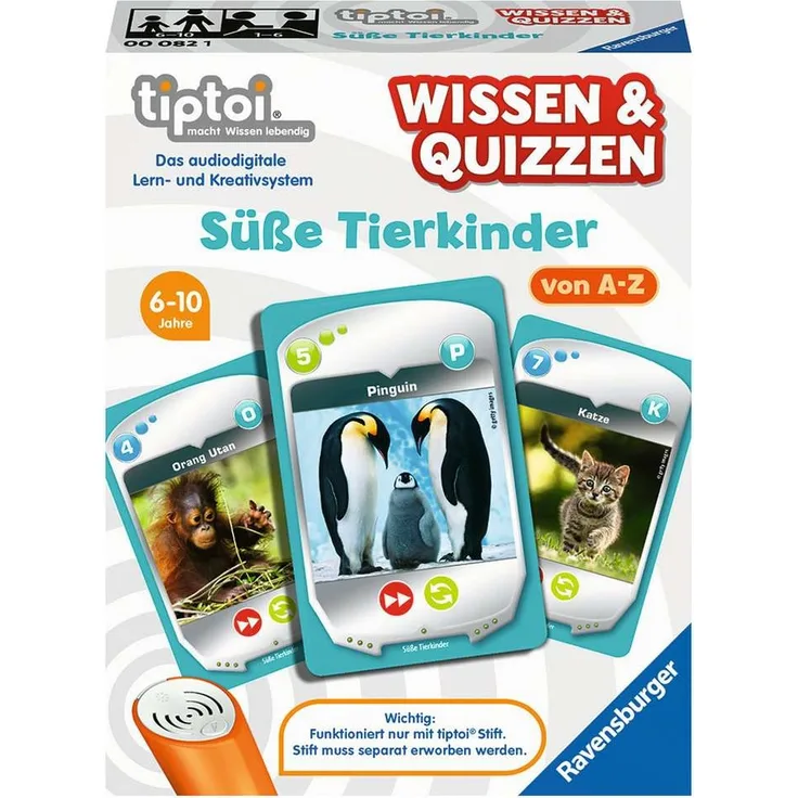 Ravensburger tiptoi 00082 Wissen & Quizzen: Süße Tierkinder