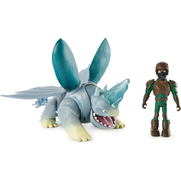 Dreamworks Dragons „Die 9 Welten“ - Adventure Set mit Drache und Reiter Figur, D’Angelo und Plowhorn, für Kinder ab 4 Jahren