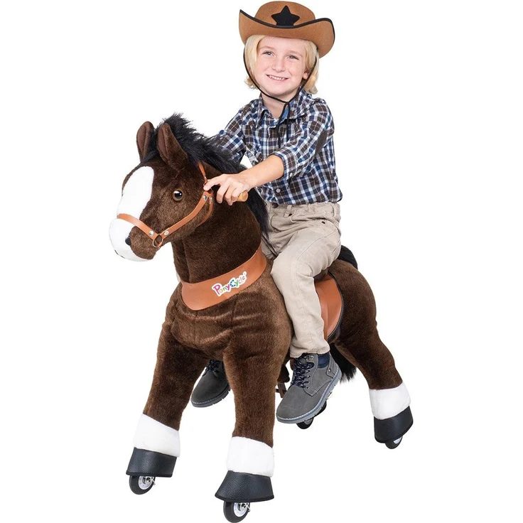 Ponycycle Mister Ed" Pferd Braun small Schaukelpferd auf Rollen mit Sound (U-Serie Modell 2022)" – Bild 1