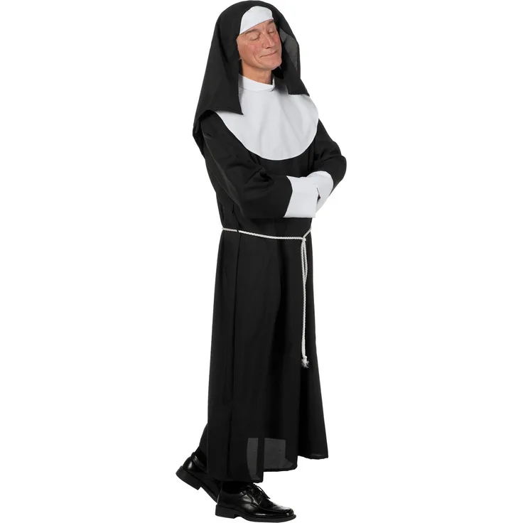 Nonne Kostüm Herrenkostüme Herren Karneval Fasching Schwarz Weiß M-L