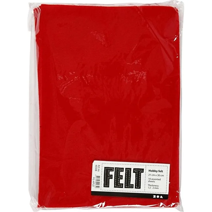 Creativ Company Craft felt Red A4 10 sheets