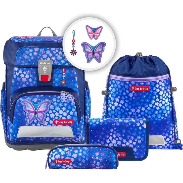 Step by Step Cloud 'Butterfly Maja' Anfängerranzen Set 5tlg., 19 Liter, Blau – Bild 1