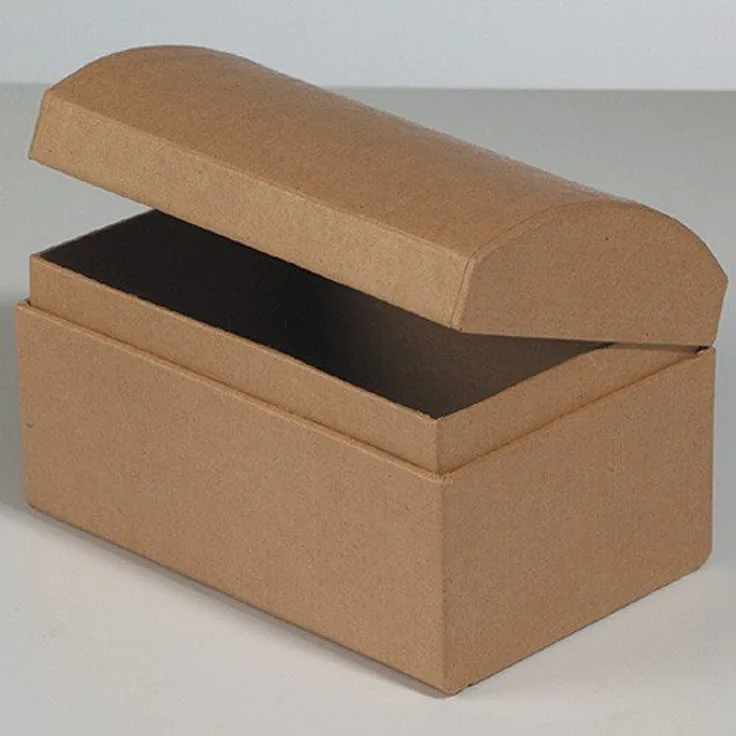 Pappmache Truhe, 1 Stück 12 x 8 x 7,5 cm