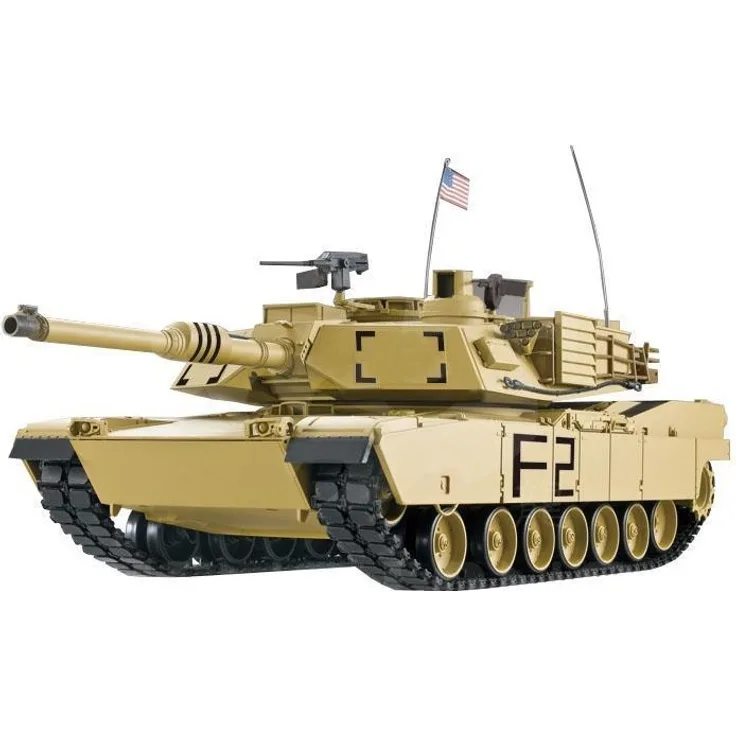 RC Panzer "M1A2 Abrams" 1:16 Heng Long -Rauch&Sound + Metallgetriebe und 2,4Ghz