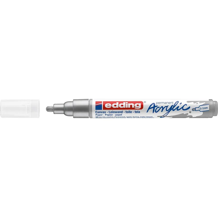 edding 5100 Acrylmarker medium silber – Bild 2