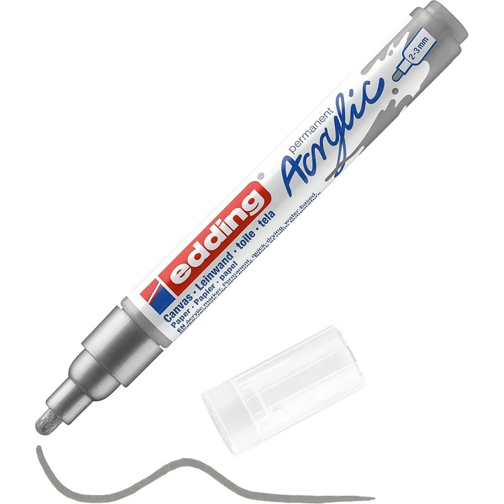 edding 5100 Acrylmarker medium silber – Bild 4