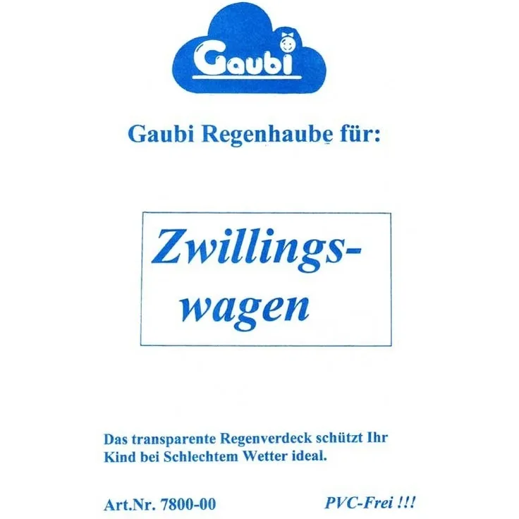 Transparentes Regenverdeck für Zwillingswagen