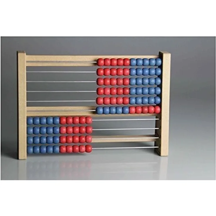 Wissner - Rechenrahmen 100er Zahlenraum, aus RE-Wood®, rot/blau