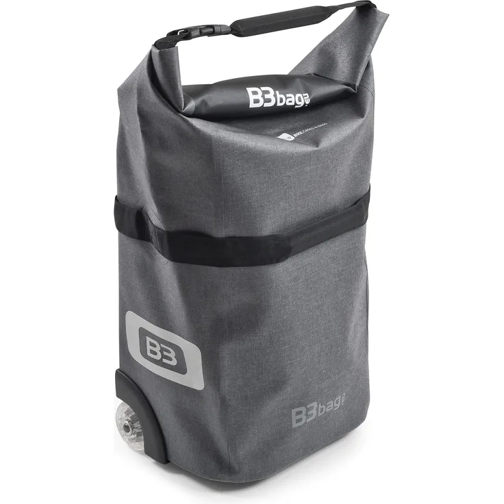 B&W bike. cases Fahrradtasche B3 Farbe grau, mit 2 Rollen+Teleskopgriff bis 15 kg