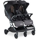 Joovy Kooper X2 Doppelter Kinderwagen, leichter Kinderwagen, kompakt zusammenklappbar mit Ablagen, grau